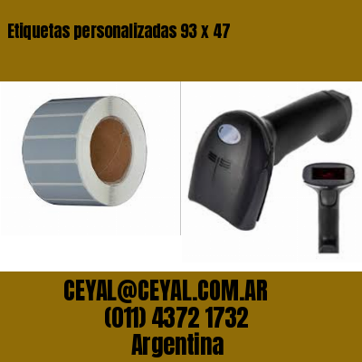 Etiquetas personalizadas 93 x 47