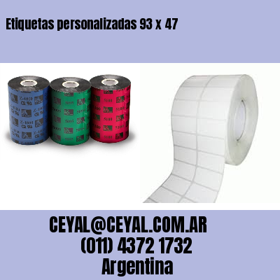 Etiquetas personalizadas 93 x 47