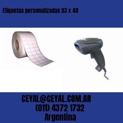 Etiquetas personalizadas 93 x 48