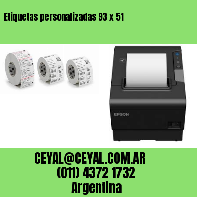 Etiquetas personalizadas 93 x 51