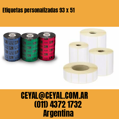 Etiquetas personalizadas 93 x 51