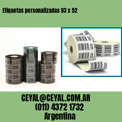 Etiquetas personalizadas 93 x 52