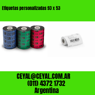 Etiquetas personalizadas 93 x 53