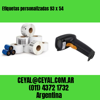 Etiquetas personalizadas 93 x 54