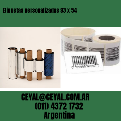 Etiquetas personalizadas 93 x 54
