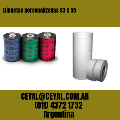 Etiquetas personalizadas 93 x 55