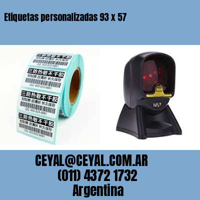 Etiquetas personalizadas 93 x 57