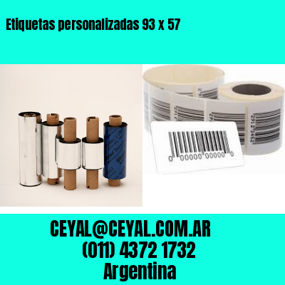 Etiquetas personalizadas 93 x 57