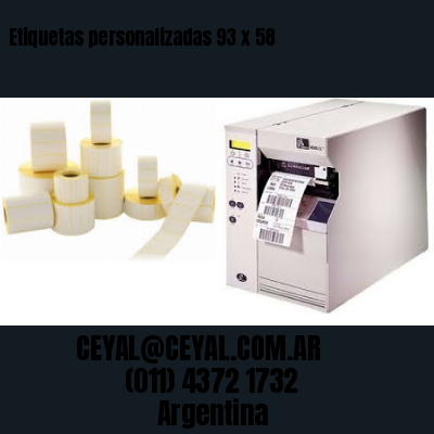 Etiquetas personalizadas 93 x 58