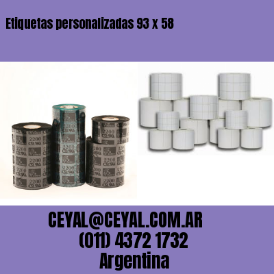 Etiquetas personalizadas 93 x 58