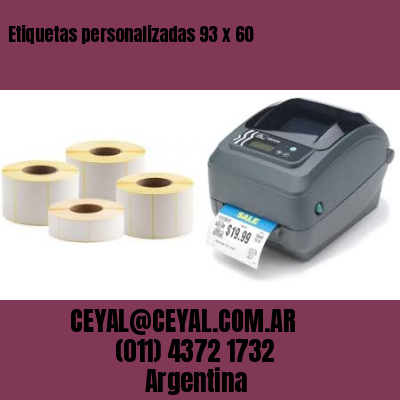 Etiquetas personalizadas 93 x 60