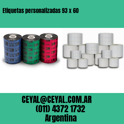 Etiquetas personalizadas 93 x 60
