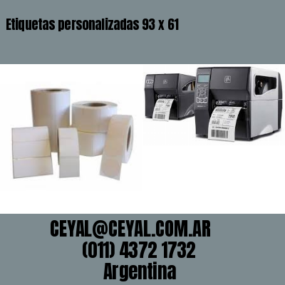 Etiquetas personalizadas 93 x 61