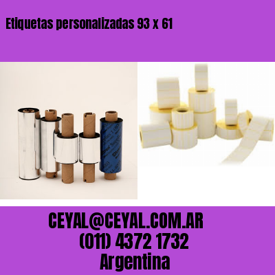 Etiquetas personalizadas 93 x 61