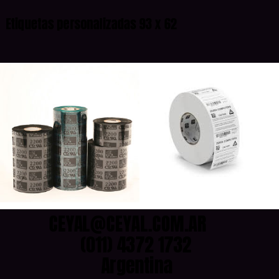 Etiquetas personalizadas 93 x 62