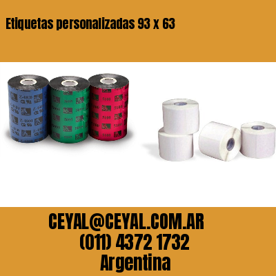 Etiquetas personalizadas 93 x 63
