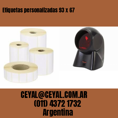 Etiquetas personalizadas 93 x 67