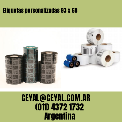 Etiquetas personalizadas 93 x 68