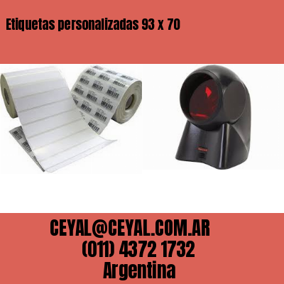 Etiquetas personalizadas 93 x 70