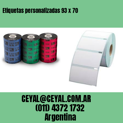 Etiquetas personalizadas 93 x 70