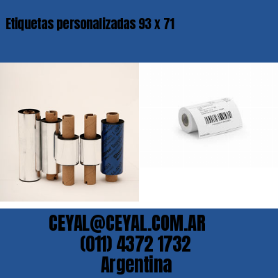 Etiquetas personalizadas 93 x 71