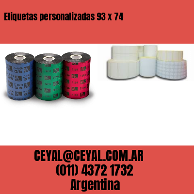 Etiquetas personalizadas 93 x 74