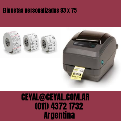Etiquetas personalizadas 93 x 75