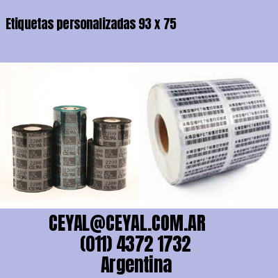 Etiquetas personalizadas 93 x 75