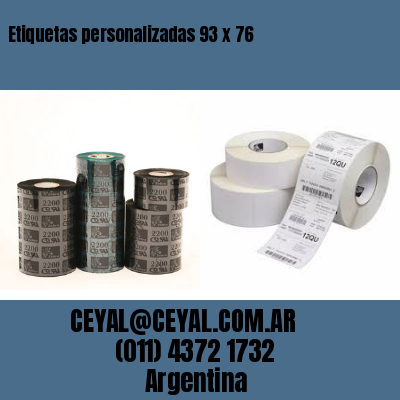 Etiquetas personalizadas 93 x 76