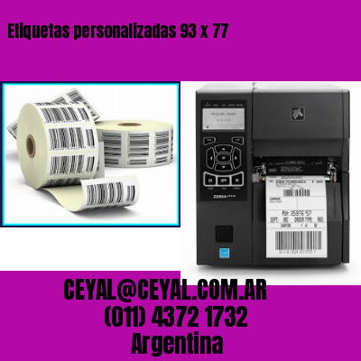 Etiquetas personalizadas 93 x 77