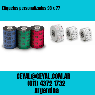 Etiquetas personalizadas 93 x 77