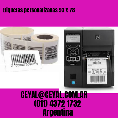 Etiquetas personalizadas 93 x 78