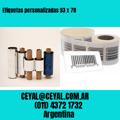 Etiquetas personalizadas 93 x 78