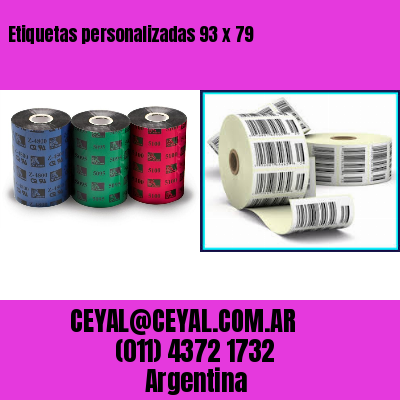 Etiquetas personalizadas 93 x 79