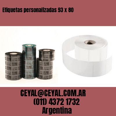 Etiquetas personalizadas 93 x 80