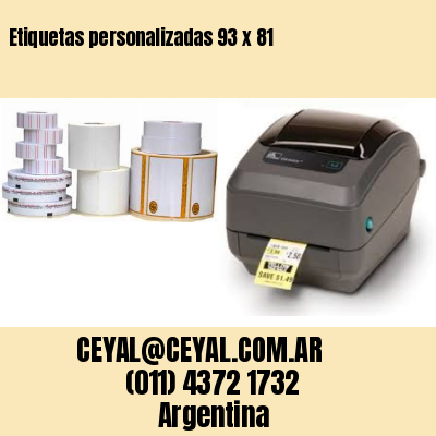 Etiquetas personalizadas 93 x 81