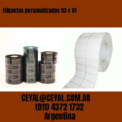 Etiquetas personalizadas 93 x 81