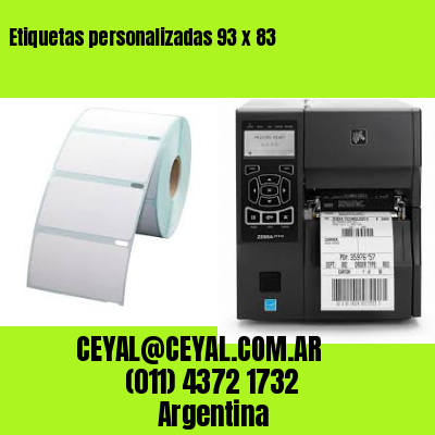Etiquetas personalizadas 93 x 83