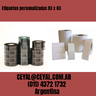 Etiquetas personalizadas 93 x 83