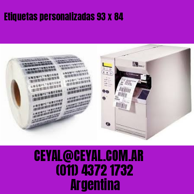Etiquetas personalizadas 93 x 84