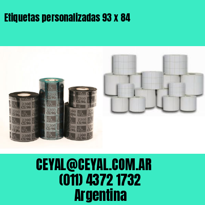 Etiquetas personalizadas 93 x 84