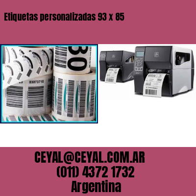 Etiquetas personalizadas 93 x 85
