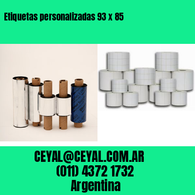 Etiquetas personalizadas 93 x 85