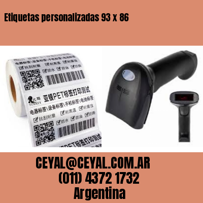 Etiquetas personalizadas 93 x 86