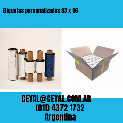 Etiquetas personalizadas 93 x 86