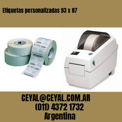 Etiquetas personalizadas 93 x 87
