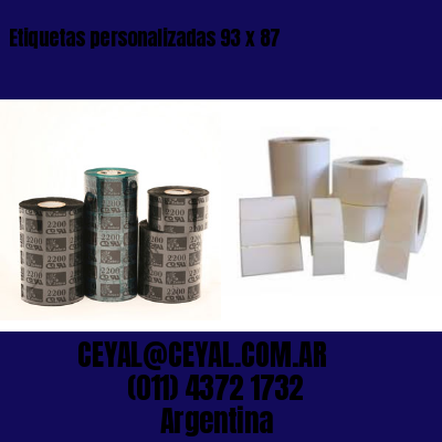 Etiquetas personalizadas 93 x 87