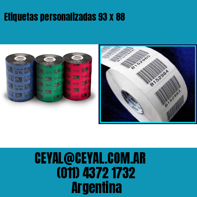 Etiquetas personalizadas 93 x 88