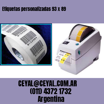 Etiquetas personalizadas 93 x 89
