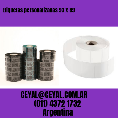 Etiquetas personalizadas 93 x 89